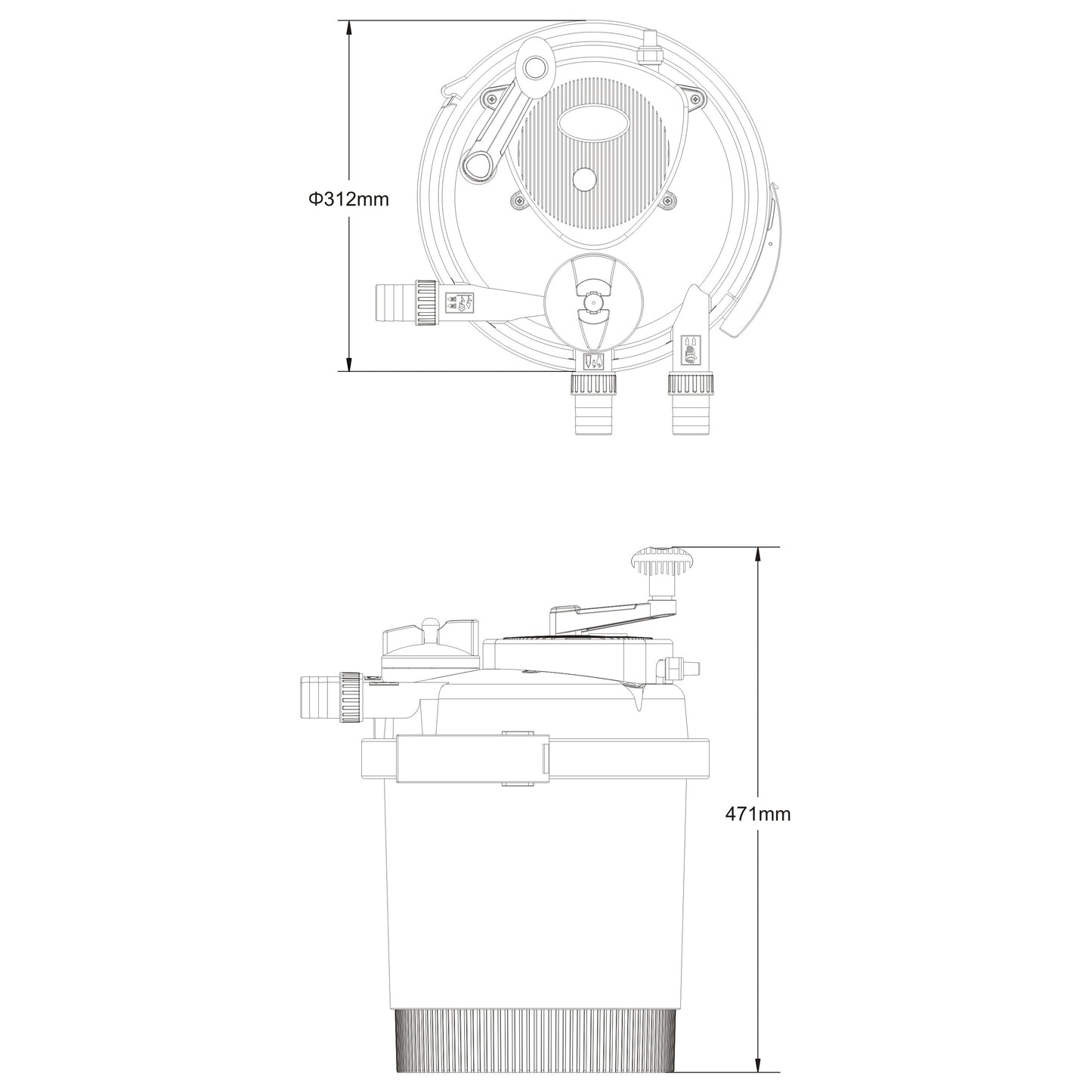 BluPressure 6.000 - Drukfilter met 11W UV-c - Incl. backwash