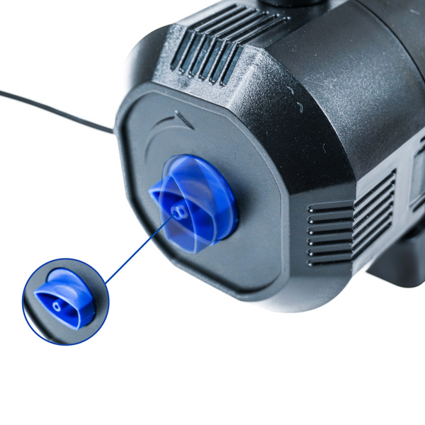 Regelbare flow voor optimaal afstellen van de fontein